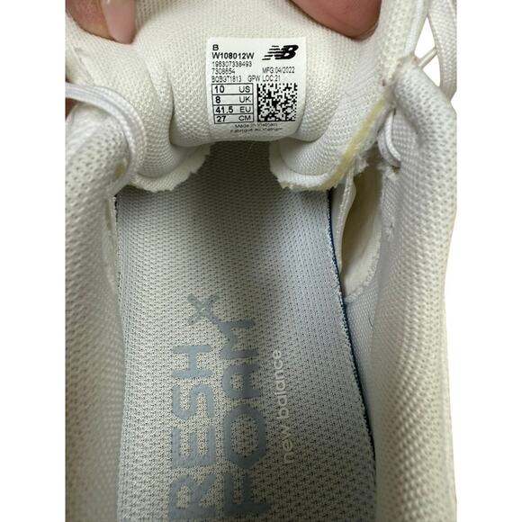 "NEW BALANCE" Women,s Fresh Form White Sneakers SZ 10 Washed Jogger Walking - Picture 9 of 10